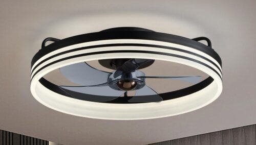 Flush Mount Ceiling Fan with Lights